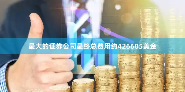 最大的证券公司最终总费用约426605美金