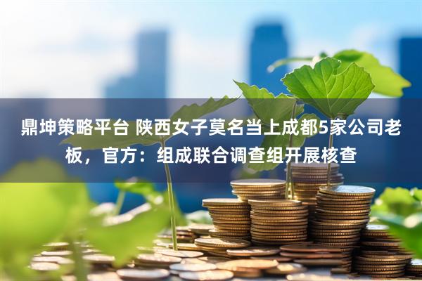 鼎坤策略平台 陕西女子莫名当上成都5家公司老板，官方：组成联合调查组开展核查